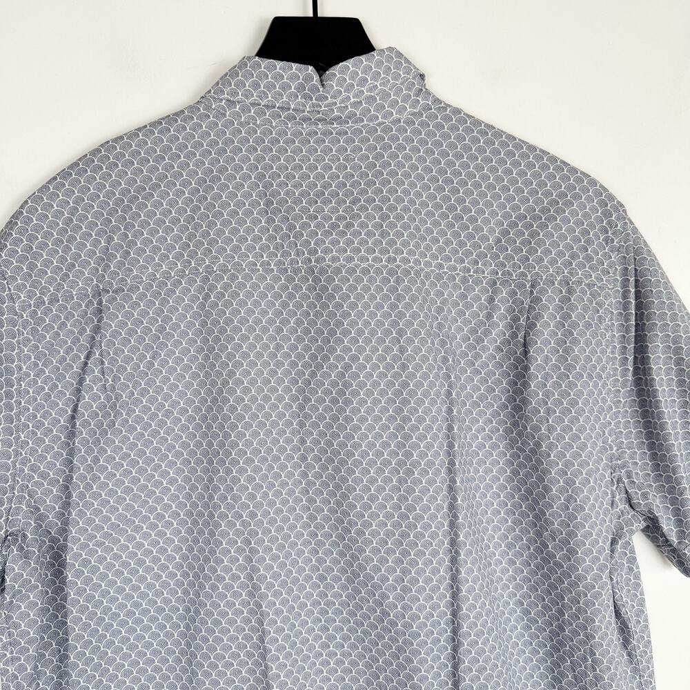 Rails Mens Carson Button Down Shirt Dot Armour Ink Blue Lyocell Blend - L - Picture 7 of 9